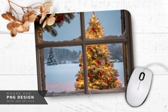 Traditional Christmas Scene Mouse Pad PNG Design Product Image 1