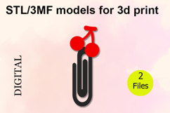 Paper Clips, Cherries STL/3MF files for 3D Printing Product Image 1