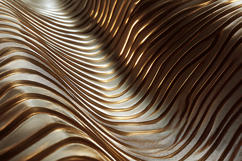A metallic surface with wavy golden lines Product Image 1