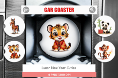 Lunar New Year Cuties 2026 Car Coaster Product Image 1