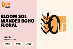 Bloom Sol Wander Boho Floral Monogram Product Image 1