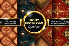 Luxury Cooper Glam Digital Papers - 04 Variations Product Image 1
