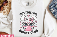 Cottontail bunny club PNG, Retro Easter Sublimation PNG Product Image 2