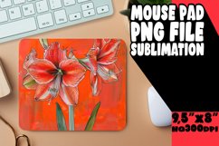 Vibrant Flower Pattern Mouse Pad PNG Product Image 1