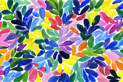 Colorful Watercolor Floral Petals Background Art Product Image 1