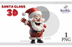 3D santa claus,santa claus clipart,3D christmas,christmas Product Image 1