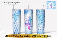 Mermaid tumbler design,20 oz skinny tumbler sublimation Product Image 1
