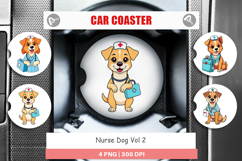 Car Coaster Nurse Dog Product Image 1
