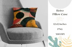 Retro Pillow Case Template, Abstract Sublimation Pillowcase Product Image 1