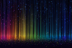 Rainbow lights on a dark background with stars Product Image 1