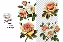 Flowers, Clipart, Ephemera, PNG, Junk journal Product Image 1