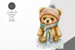 Teddy bear clipart, Teddy clipart, Winter clipart Product Image 1