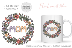 Mom Floral wreath Mother's Day Product Image 1