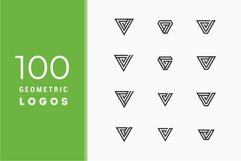 100 Geometric Mono Line Vector Logos Product Image 1