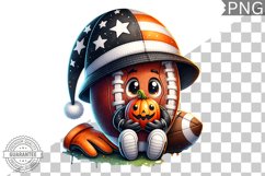 Halloween Football Sublimation - Clipart PNG Design Product Image 1