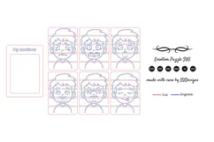 Emotion Puzzle SVG - Laser Cut Feelings Board File Product Image 2