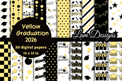 Graduation 2026 Yellow digital papers Product Image 1