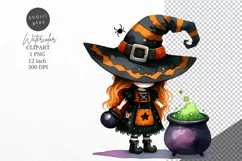 Halloween clipart, Witch clipart, Autumn clipart Product Image 1