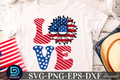 Love SVG, 4th July Sunflower SVG Product Image 2