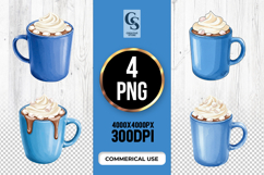 Hot Chocolate Mug Clipart Sublimation PNG Product Image 1