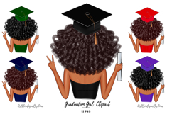 Senior Black Woman Graduation PNG Product Image 1