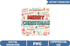 Merry Christmas Sublimation, Christmas Png Product Image 1