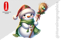 Snow Men Clipart- PNG File Product Image 2