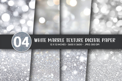 White Marble Texture Digital Paper Product Image 1