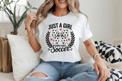 Just A Girl Who loves Soccer PNG Sublimation | Soccer PNG De Product Image 2