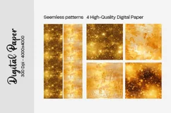 Golden Luxury Digital Papers Marble and Glitter digital Product Image 2