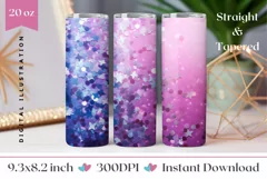 Glitter Tumbler Sublimation, Ombre Tumbler Template Product Image 1