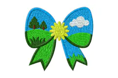 Nature Landscape Bow Embroidery Product Image 1