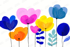 Bright Modern Floral Illustration Background Art Product Image 1