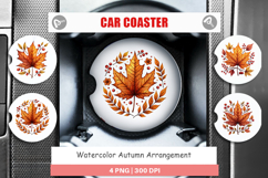 Autumn Arrangement Car Coaster Product Image 1