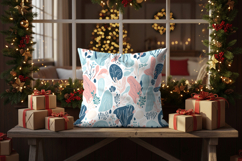 Cozy festive decor pillow mockup Product Image 2