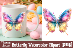 Butterfly Flowers Clipart Bundle Sublimation png Butterfly Product Image 2