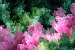 Pink Green Abstract Foliage Texture Background Art Product Image 1
