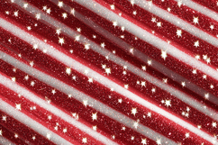 A vibrant red &amp; white striped background with glittery stars Product Image 1