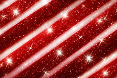 A vibrant red background with sparkling lights and diagonal Product Image 1