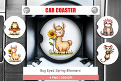 Bug-Eyed Spring Bloomers Car Coaster Product Image 1