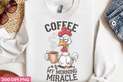 Coffee, my morning miracle PNG, Funny Coffee Animals Sublima Product Image 2