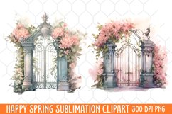 Happy Spring Clipart, Happy Spring Sublimation Product Image 2