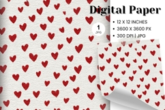 Heart Pattern Valentines Background Wallpaper Digital Paper Product Image 1
