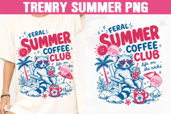 Feral Summer Coffee Club PNG, Preppy Coastal Summer Product Image 1