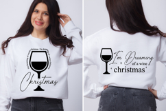I&#039;m dreaming of a wine christmas Svg Designs Product Image 1