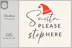 Santa please stop here, Santa svg, Santa cookies svg Product Image 3