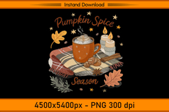 Pumpkin Spice Season Cozy Fall Sublimation PNG Product Image 1