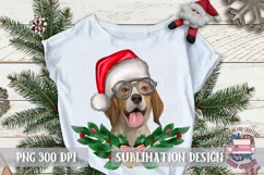 Christmas dog Sublimation Puppy Golden retriever PNG Product Image 2