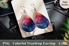 Fluid Art Teardrop Earrings, Alcohol Ink Earrings Design Product Image 1
