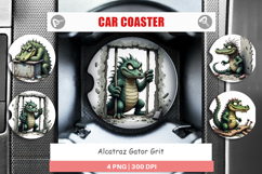 Car Coaster Alcatraz Gator Product Image 1